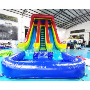 Playground Outdoor Inflatable Water Slides Double Side Jumping Bouncer
