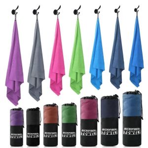 Quick Dry Travel Microfiber Towel Thin And Lightweight Space Saving With Bag