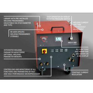 BTH Stud Welding Machine PRO-D 1600 Microprocessor Controlled Stud Welding Unit