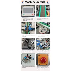 FK805 Round Bottle Labeling Machine With Date Coder For Small Jars 1935mm Length