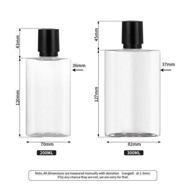 Transparent Plastic Screw Top Jar 70mm Width Airless Leakproof