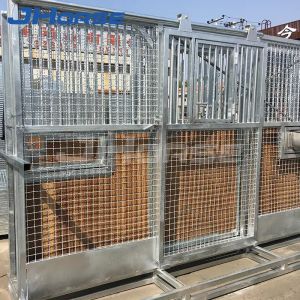 China Portal Frame Horse Stall Fronts Hot Galvanized Steel Structure With Bamboo Wood on sale