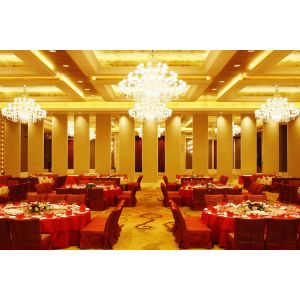 Leather Acoustic Panel Finished Folding Wooden Partition Wall For Artgallery