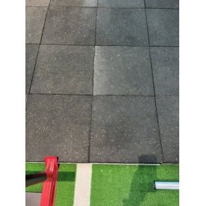 30mm 100cm*100cm Recycled Rubber Floor Tiles for Gym Free Weights Flooring