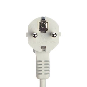 1 8m Braided/Cotton Cable Stripped End VDE Approved European Cee7/7 AC Cord for