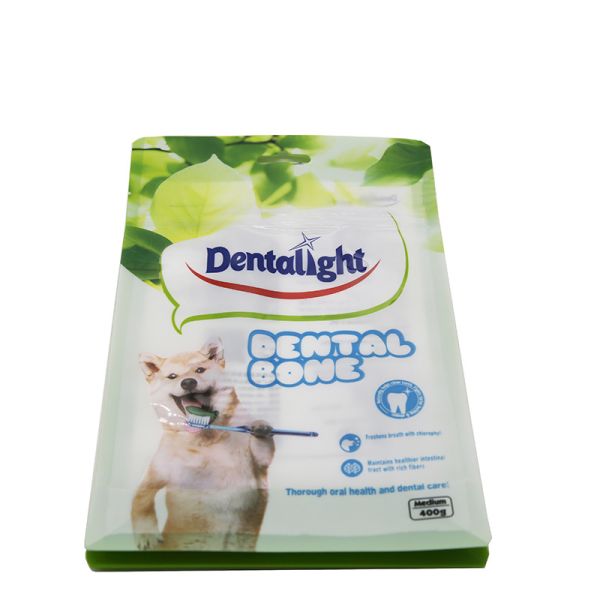 Custom Print Pet Food Packaging Bag Eight Side Sealing 2KG Matte 120 Micron