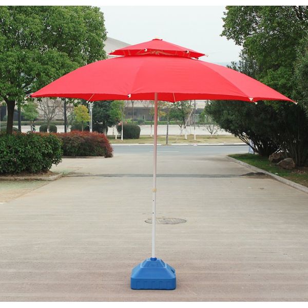 Quality Folding Windproof Beach Umbrella Lightweight White Power Coated Wire Pole wholesale