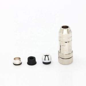 M12 Metal Connectors IEC 61076-2-101 Standard 8 Pin Female Field-assembled