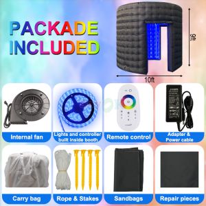 360 Inflatable Photo Booth for Events Commercial Rent Customizable