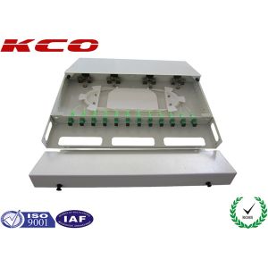 Fiber Optic Distribution Panel 1U 24 Cores Fix Type , Optical Terminal Box