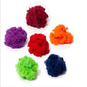 Felt Fabric Raw Materials 65mm Dope Dyed Polyester Polyester Staple Fibre PSF