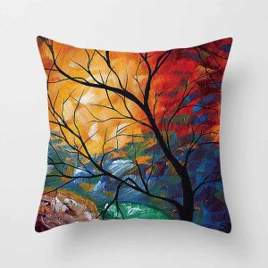 Throw Pillow Covers Hippy Elephant Tree of Life Cushion Cover Throw Floral
