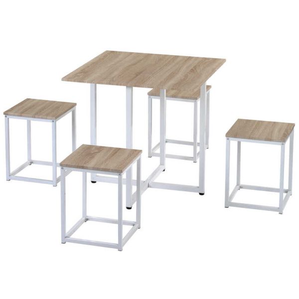 Quality Natural Wood 5 Piece Bar Table And Stools L31.5in H30in Table size wholesale