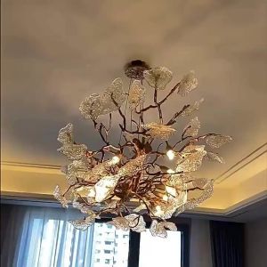 China Custom Luxury Modern Pendant Light Hotel Dining Glazed Decorative Chandelier on sale