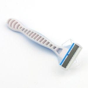 Wholesale Eco Friendly Shaving Razors Rubber Handle Six Blades Disposable Razor