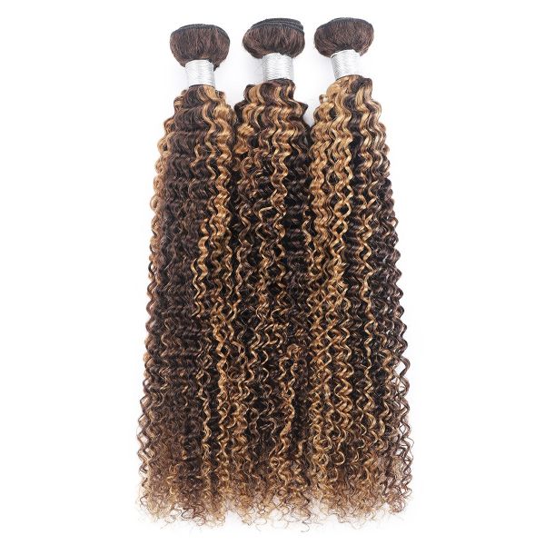 #P4/27 Kinky Curly Remy Human Hair Bundles Sew In Weave Bundles Brazilian Bundle Deals