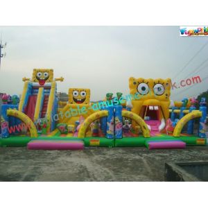 Spongebob Giant Inflatable Amusement Park , Inflatable Big Funcity Games