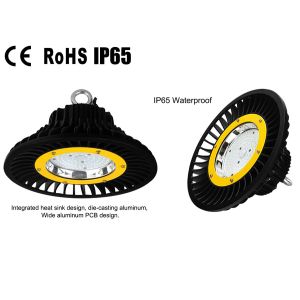 120-130lm / w UFO Led High Bay 60W 80W 100W with 5 years Warranty