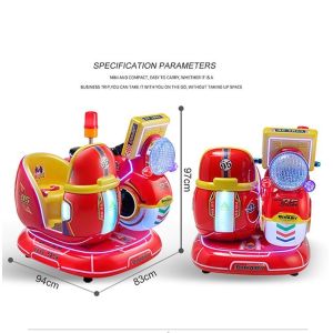 Fiberglass 3D Games Kiddie Ride Car with 1 Player Coin Pusher and Eye-catching