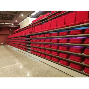 Foldable Telescopic Bleacher Seating with Foldable Seat Material