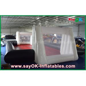 Cheap 0.55mm PVC Custom White / Black Inflatable Soccer Field Commercial Grade Inflatables for sale