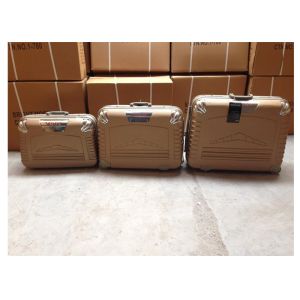 Cheap 4 Wheels Travel Cross 3 Piece Suitcase Set Waterproof ABS Material With Oxford Cloth Lining for sale