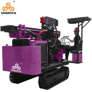Ground Screw Pile Driver Machine Power 70KW Solar Pile Driving Equipment