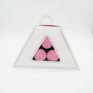 Macaron Box Packaging Triangle Pyramid Shape Small Cake Packaging Box