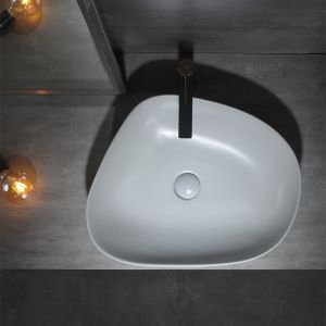 China 580*470*140mm Irregularity Sanitary Ware Basin With Base Stand on sale