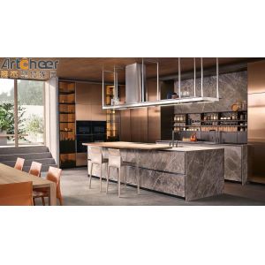 Customize Size Durable Luxury Cabinet Kitchen with Glass Door and Lazy Susan