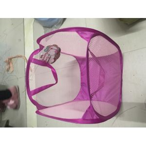 Polyester Foldable Collapsible pop up hamper bags baskets with handle laundry