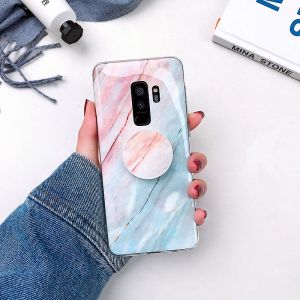 Samsung & Huawei TPU marble case with holder, Samsung S7 edge TPU marble case