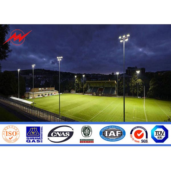 Quality 20m conical high mast pole for sports center lighting with winch wholesale