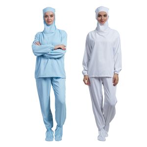 China Cleanroom ESD Underwear Hooded 10e6-10e9 Ohm Polyester Pongee on sale
