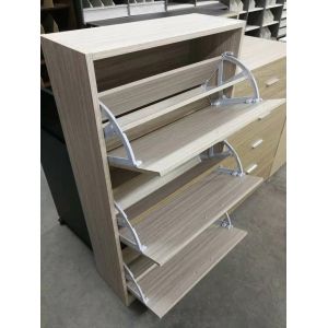 Strong Nail Holding MDF Shoe Rack , OEM Service Modern Wooden Shoe Organizer