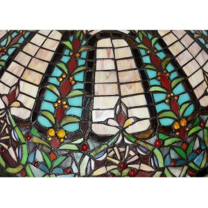 Vintage Baroque Warm Light Floor Lamp With Led Bulb Tiffany Style Easy Move