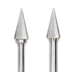 China M Type 6mm*13mm Tungsten Carbide Burr Cone Pointed End Type With 6mm Shank on sale