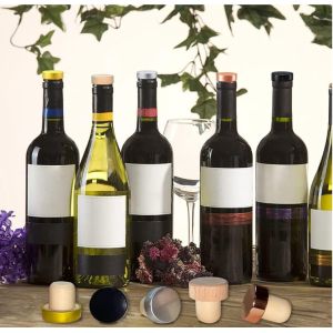 Aluminium-Plastic Customied T Shape Wine Corks Wooden Bar Top Cap Wine Bottle