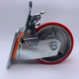 3 Inch Cast Iron PU Tread Swivel Caster with Brake