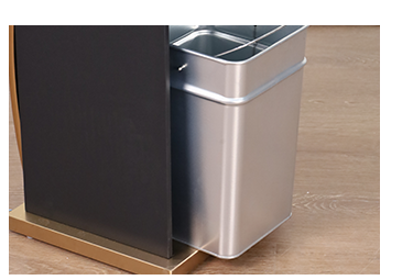 Luxury Commercial Stainless Steel Garbage Bin / Office Hotel Lobby Trash Bin Decorative Metal Trash Cans