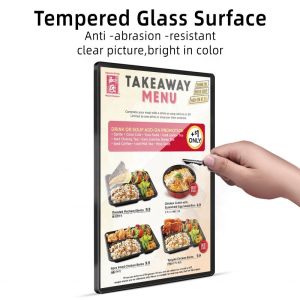 Ultra-Thin Aluminum Frame Metal Advertising Light Box for Menu Display Promotion