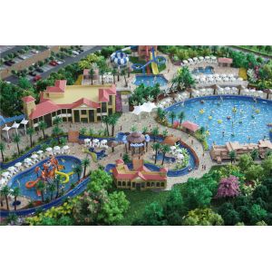 Amusement Park 3D Industrial Scale Models Warm LED Light Travel Case Packing