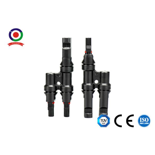 Quality Black Anti UV T Branch Y Branch T2 Solar PV Connector wholesale
