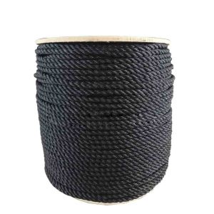 14mm 3-Strand PE Rope for Farm Greenhouse Black Color Polyethylene PP/PE