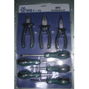 China 8 pcs screwdriver tool set ,with 3 pcs pliers . on sale