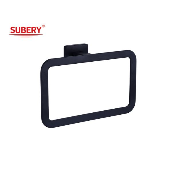 Zinc Wall Mounted Bathroom Accessories towel ring holder matt black clssical