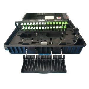 Material PLC Splitter Distribution Box for FTTX FTTH 32 Cores Outdoor Wall