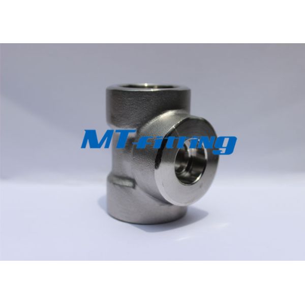 ASME B16.11 F317L Stainless Steel Socket Welded Tee 3000LBS For Connection
