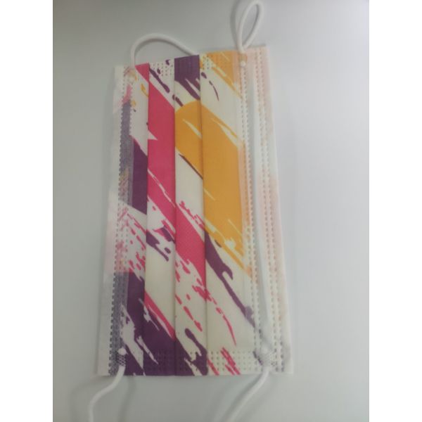 50pcs disposable mask, 3 layers with elastic earrings, 3 layers of safety dust