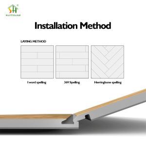 100% Real Wood Medium Plank (5.1-6.9in) SPC Click Flooring with Bf1-S1 Fire